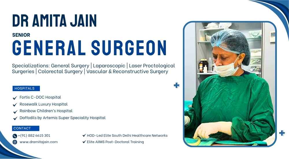Dr Amita Jain Leading Female General Laparoscopic Proctology Surgeon